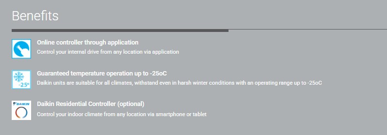 DAIKIN ALTHERMA middle temperature split